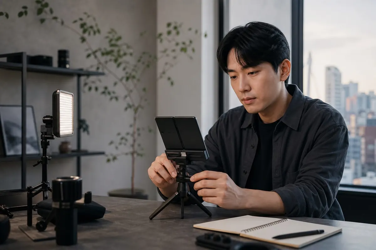 A Foldable-Phone Shooting Workflow for Small Creator Teams